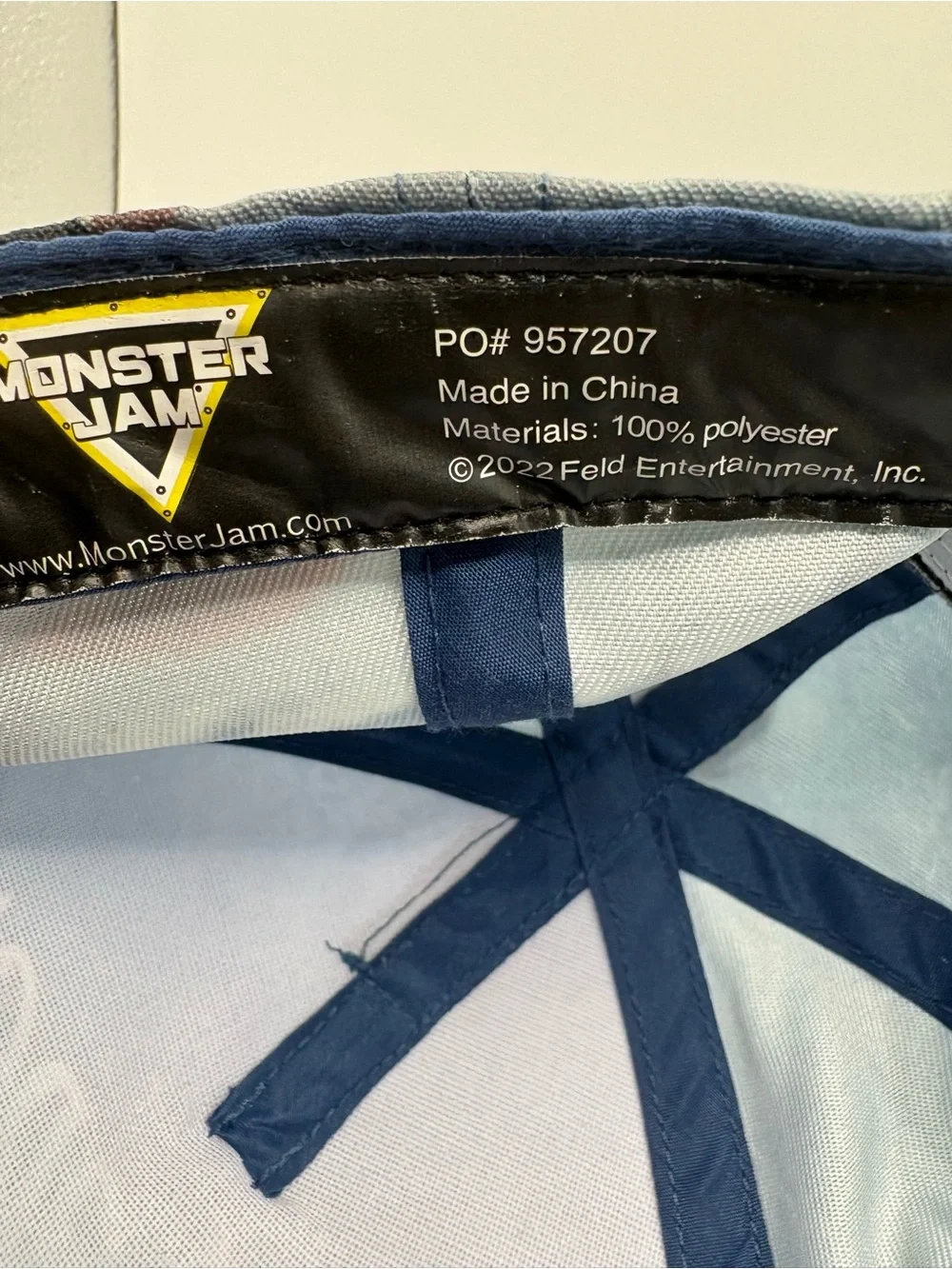 Monster Jam Megalodon Youth Shark Fin Hat Adjustable Blue 2022